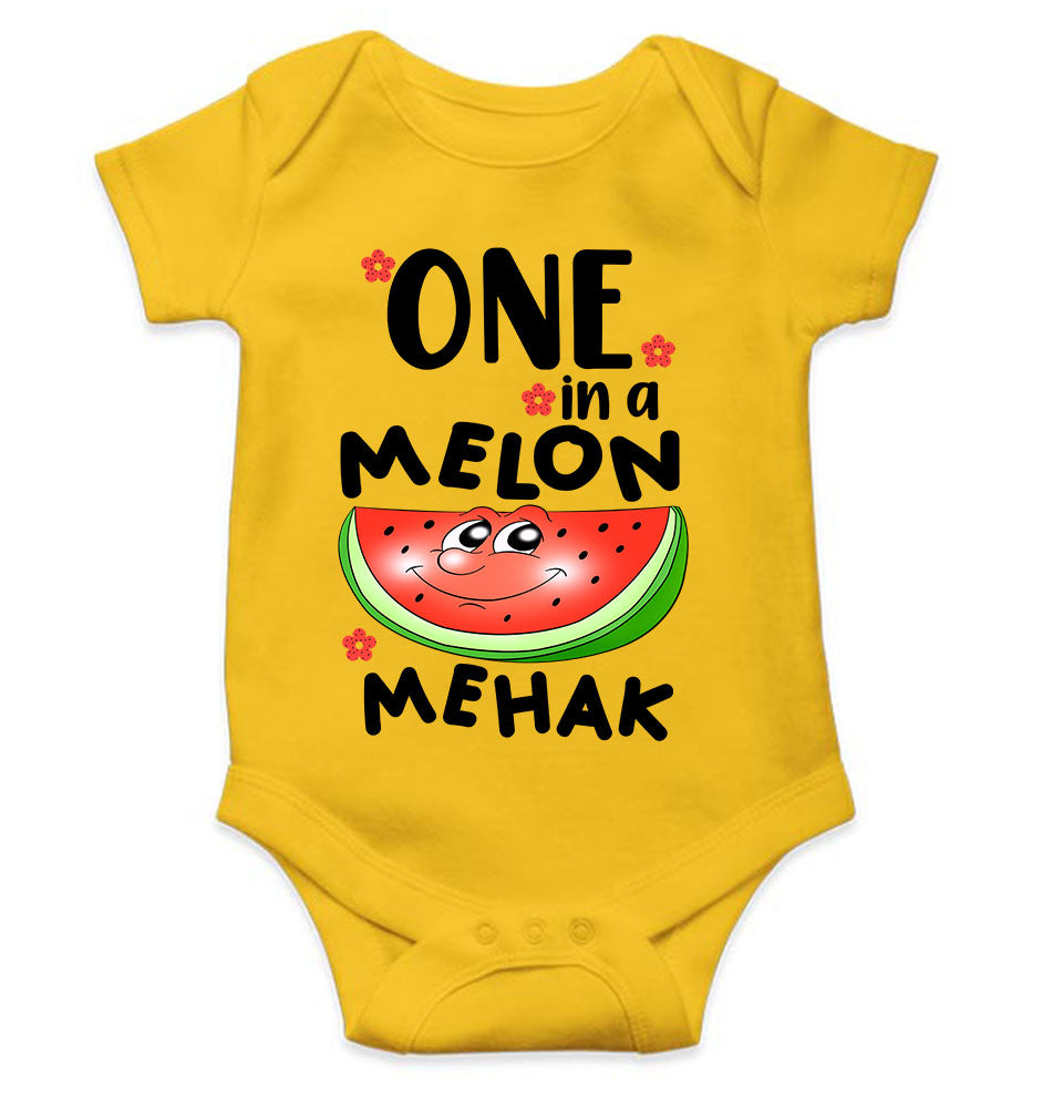 Custom Name Happy One Year Birthday Rompers for Baby Girl- FunkyTeesClub