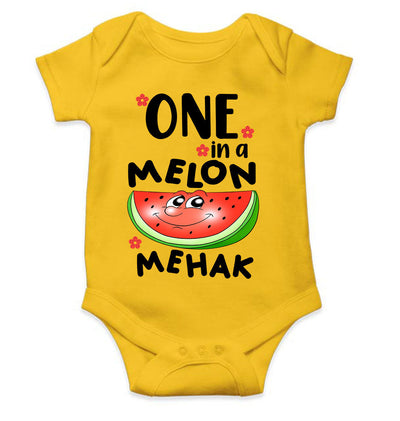 Custom Name Happy One Year Birthday Rompers for Baby Girl- FunkyTeesClub