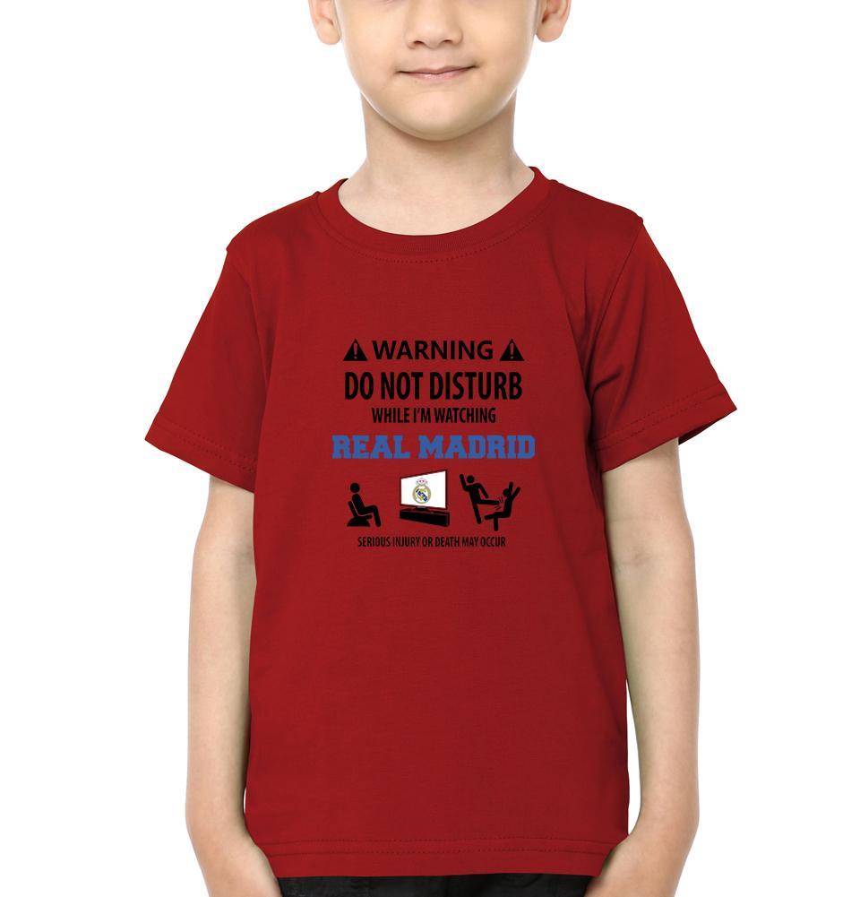 Warning Real Madrid Half Sleeves T-Shirt for Boy-FunkyTeesClub