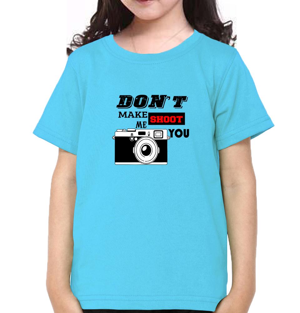 don't make me shoot u Half Sleeves T-Shirt For Girls -FunkyTeesClub