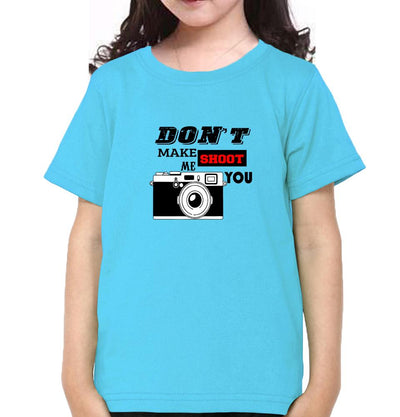 don't make me shoot u Half Sleeves T-Shirt For Girls -FunkyTeesClub