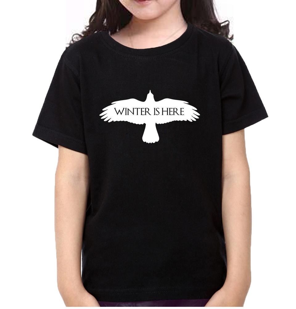 GOT Game Of Thrones Winter Is Here Half Sleeves T-Shirt For Girls -FunkyTeesClub