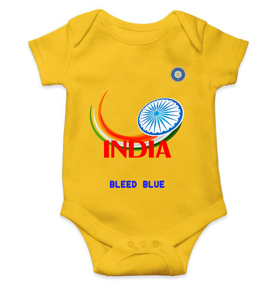 Bleed Blue Cricket Rompers for Baby Girl- FunkyTeesClub