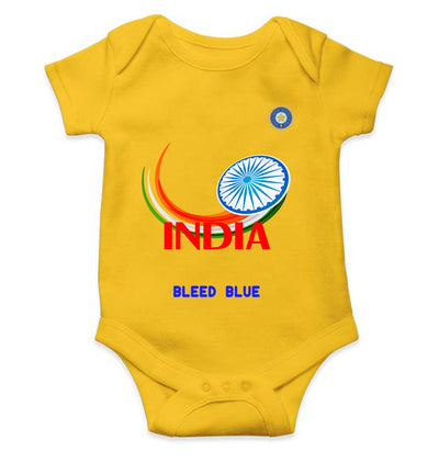 Bleed Blue Cricket Rompers for Baby Girl- FunkyTeesClub