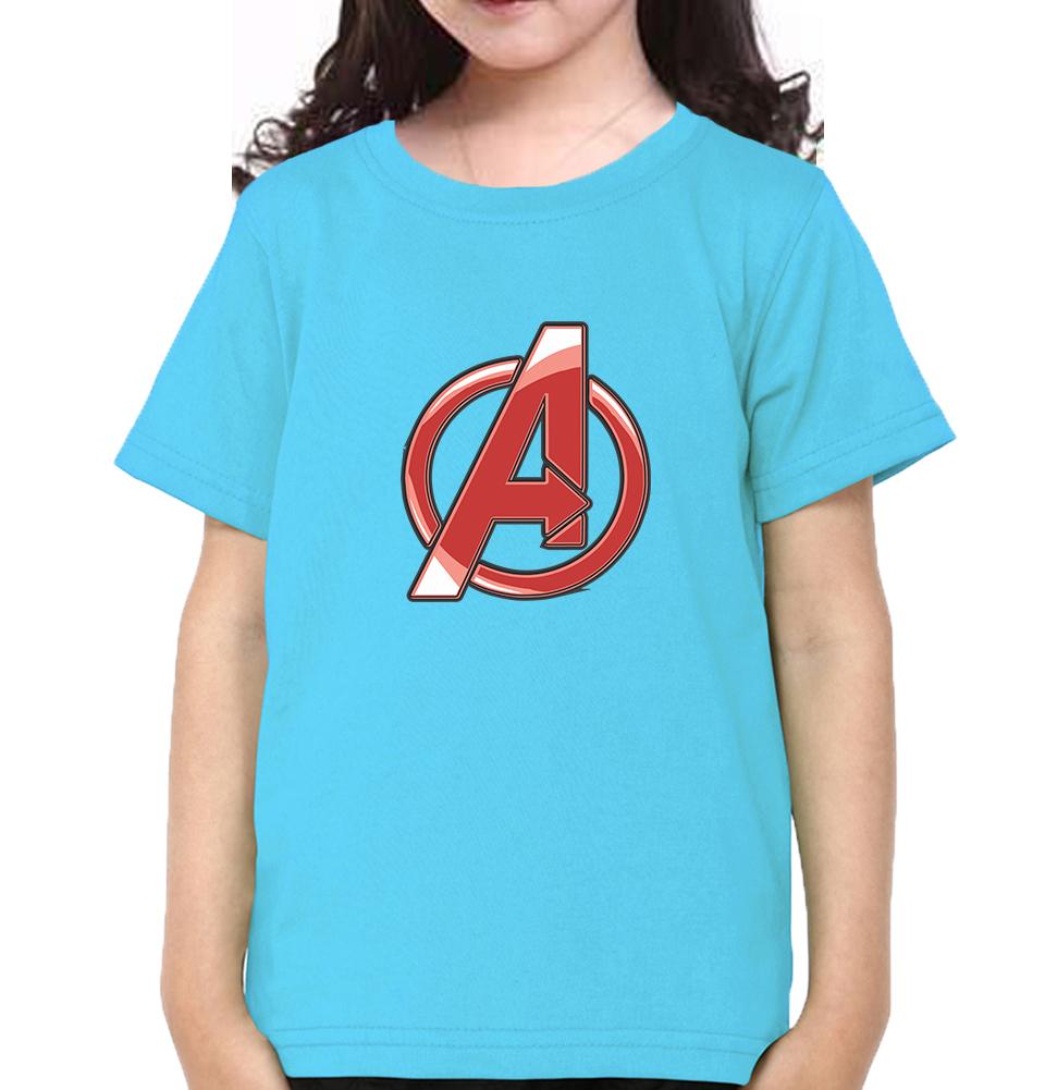 Avenger Logo Half Sleeves T-Shirt For Girls -FunkyTeesClub
