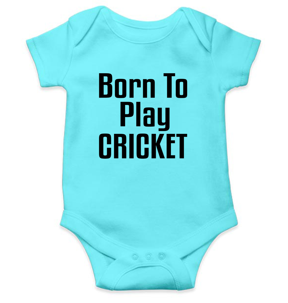 Born To Play Cricket World Cup Cricket Rompers for Baby Boy- FunkyTeesClub