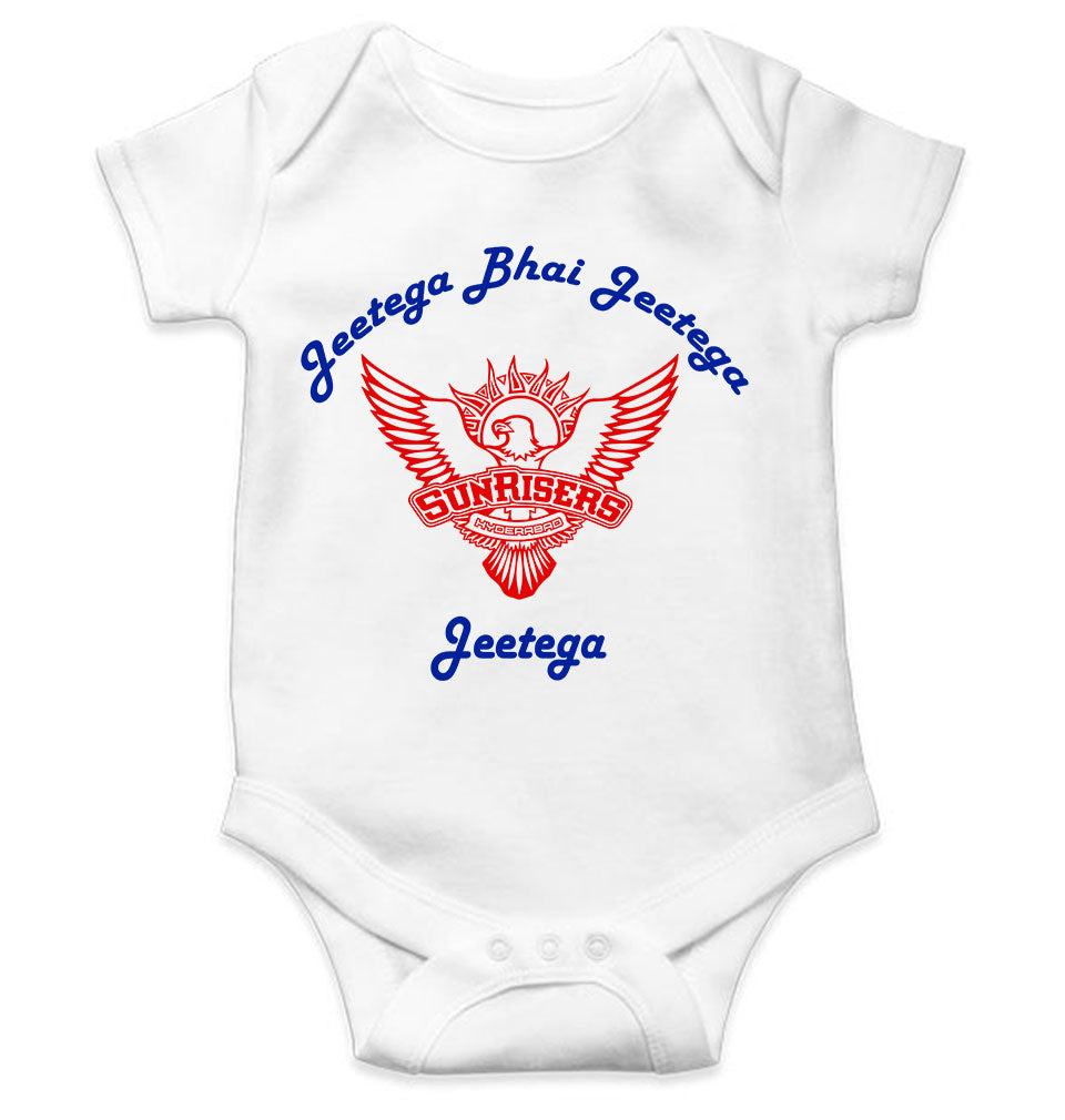 IPL Sunrisers Hyderabad Jeetega Bhai Jeetega SRH Jeetega Rompers for Baby Boy- FunkyTeesClub