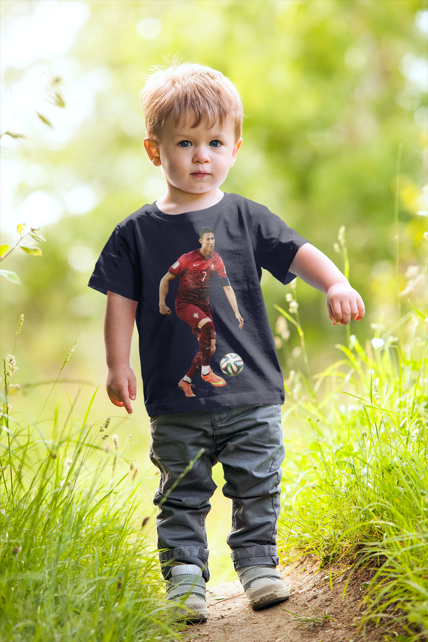 Ronaldo Half Sleeves T-Shirt for Boy-FunkyTeesClub