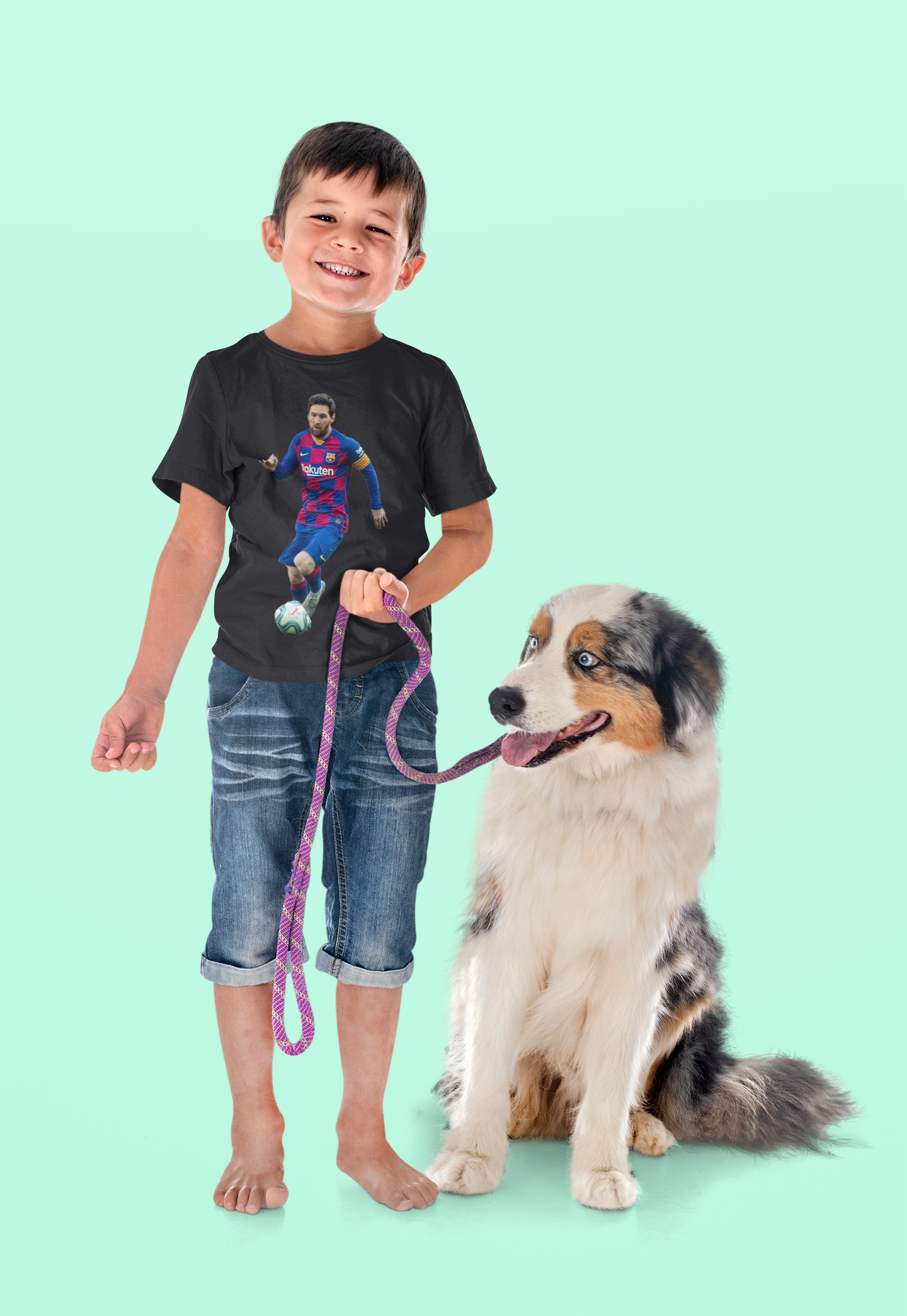 Messi Half Sleeves T-Shirt for Boy-FunkyTeesClub