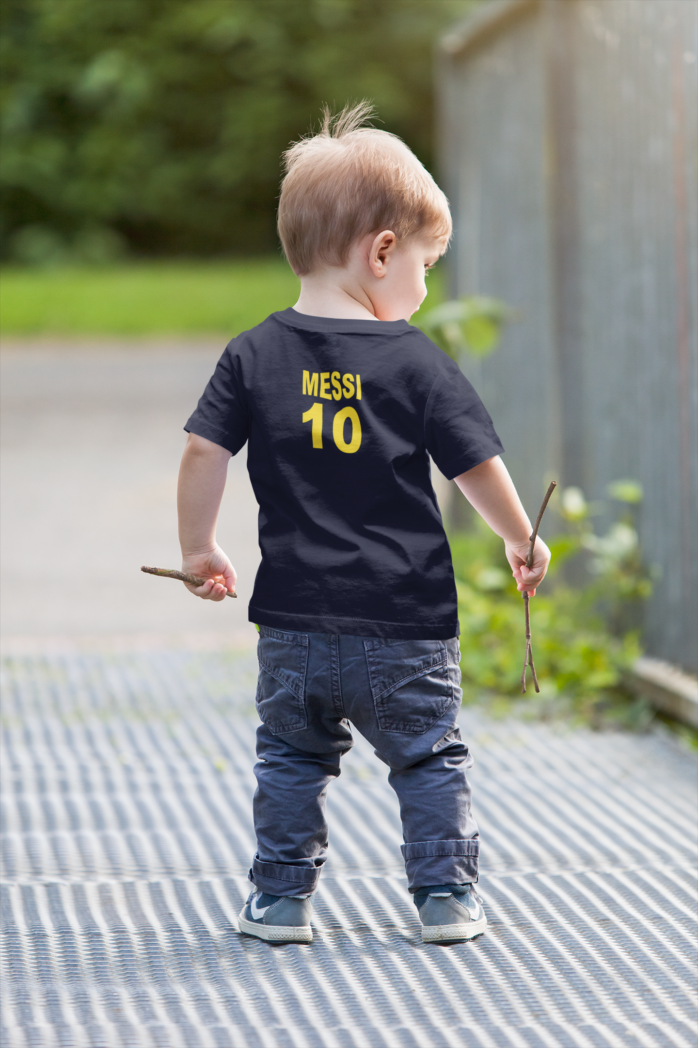 Messi 10 Half Sleeves T-Shirt for Boy-FunkyTeesClub