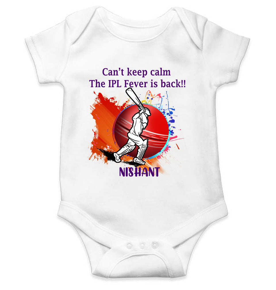 Custom Name Can Not Keep Calm IPL Rompers for Baby Boy- FunkyTeesClub