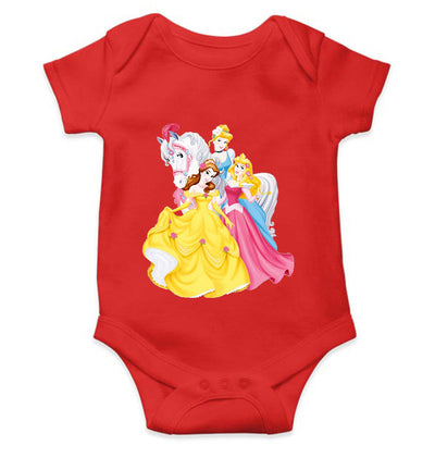Princess Cartoon Rompers for Baby Girl- FunkyTeesClub