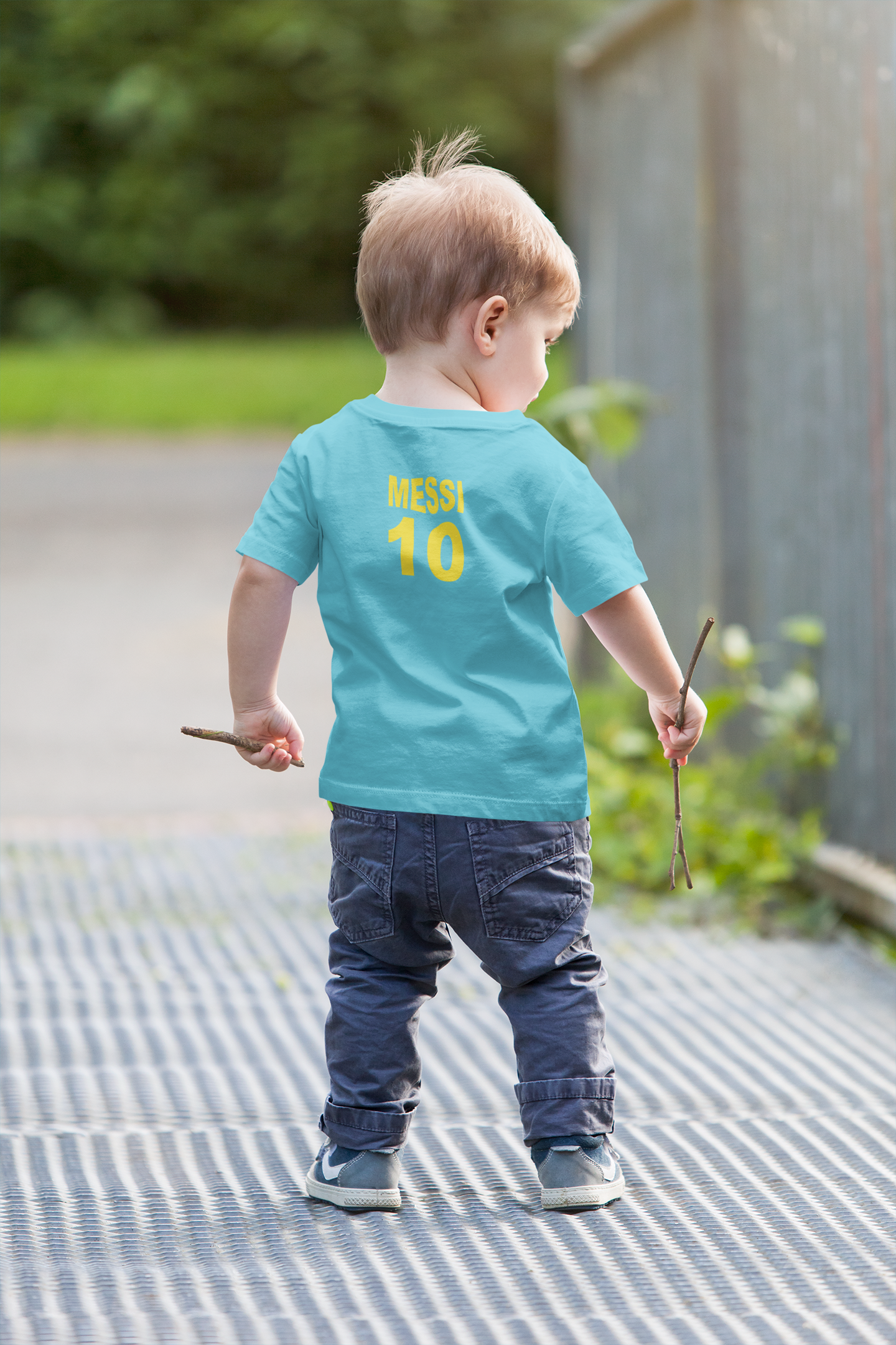 Messi 10 Half Sleeves T-Shirt for Boy-FunkyTeesClub