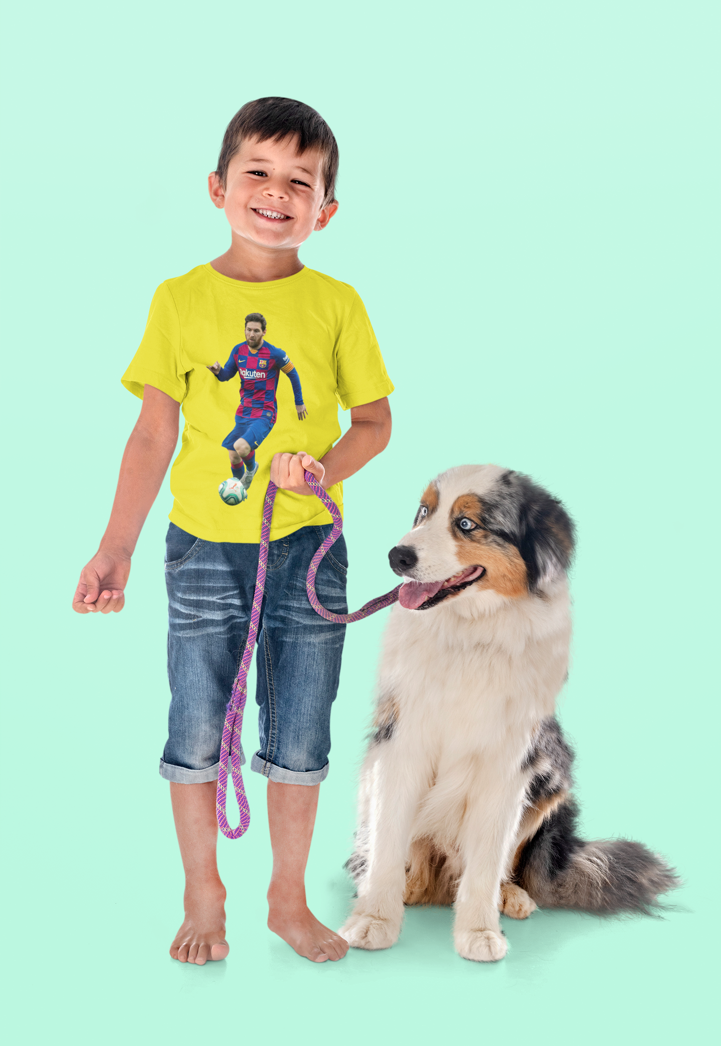 Messi Half Sleeves T-Shirt for Boy-FunkyTeesClub
