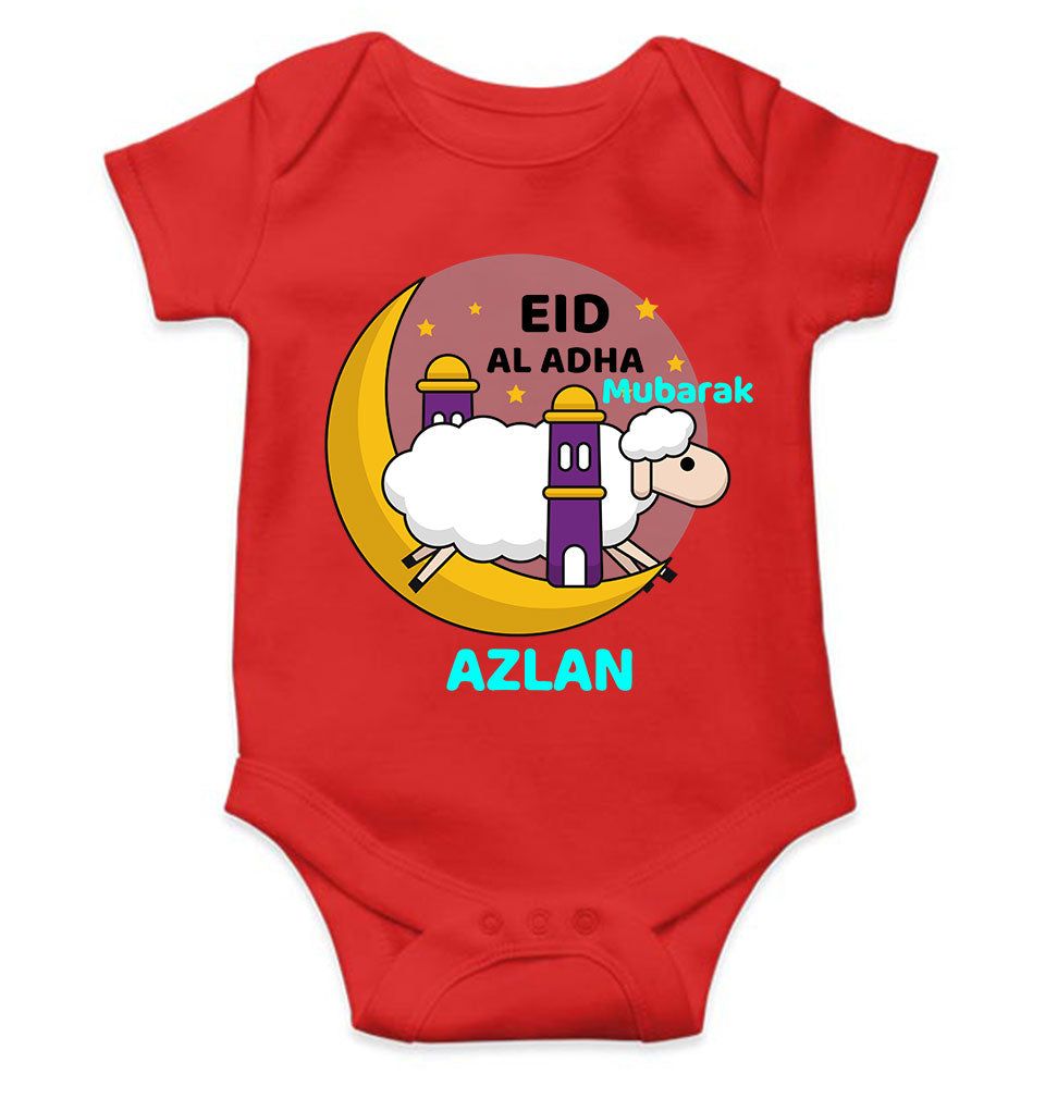 Custom Name Eid Al Adha Bakra Eid Mubarak Rompers for Baby Boy- FunkyTeesClub