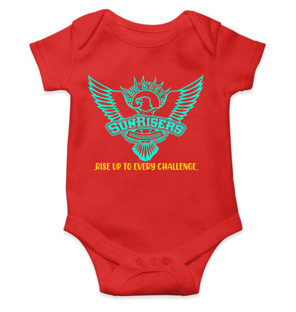 Custom Name IPL SRH Sunrisers Hyderabad Rompers for Baby Girl- FunkyTeesClub