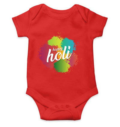 Happy Holi Rompers for Baby Boy - FunkyTeesClub