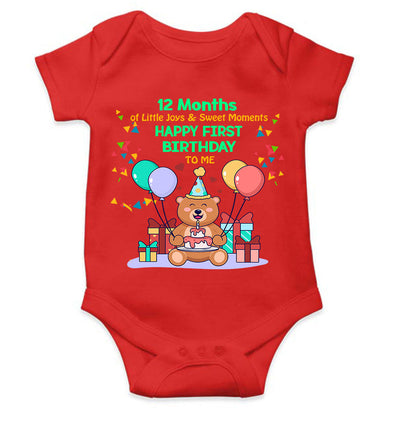 My First Birthday Rompers for Baby Boy- FunkyTeesClub