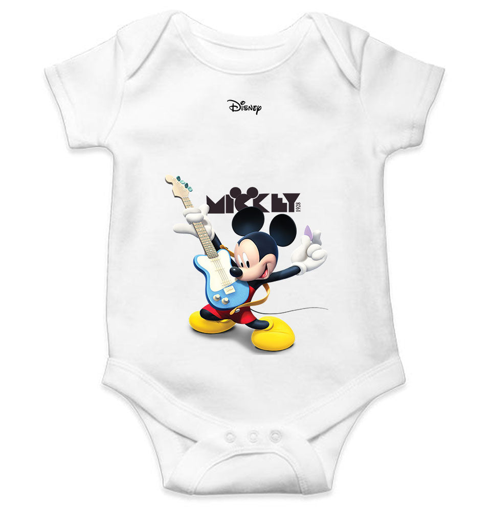 Playing Guitar Cartoon Rompers for Baby Girl- FunkyTeesClub