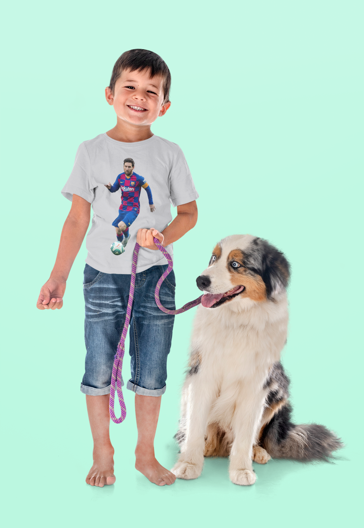Messi Half Sleeves T-Shirt for Boy-FunkyTeesClub