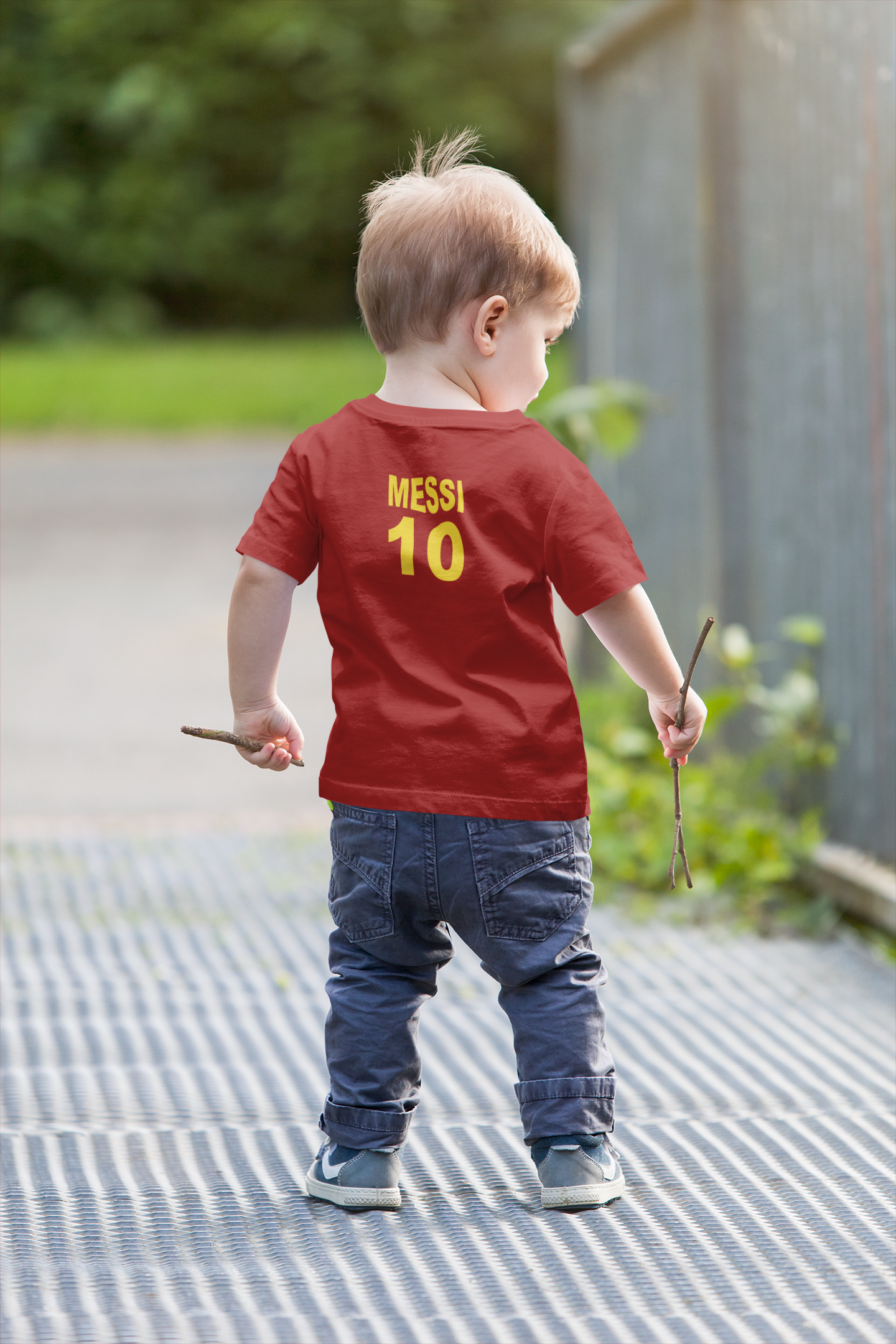 Messi 10 Half Sleeves T-Shirt for Boy-FunkyTeesClub