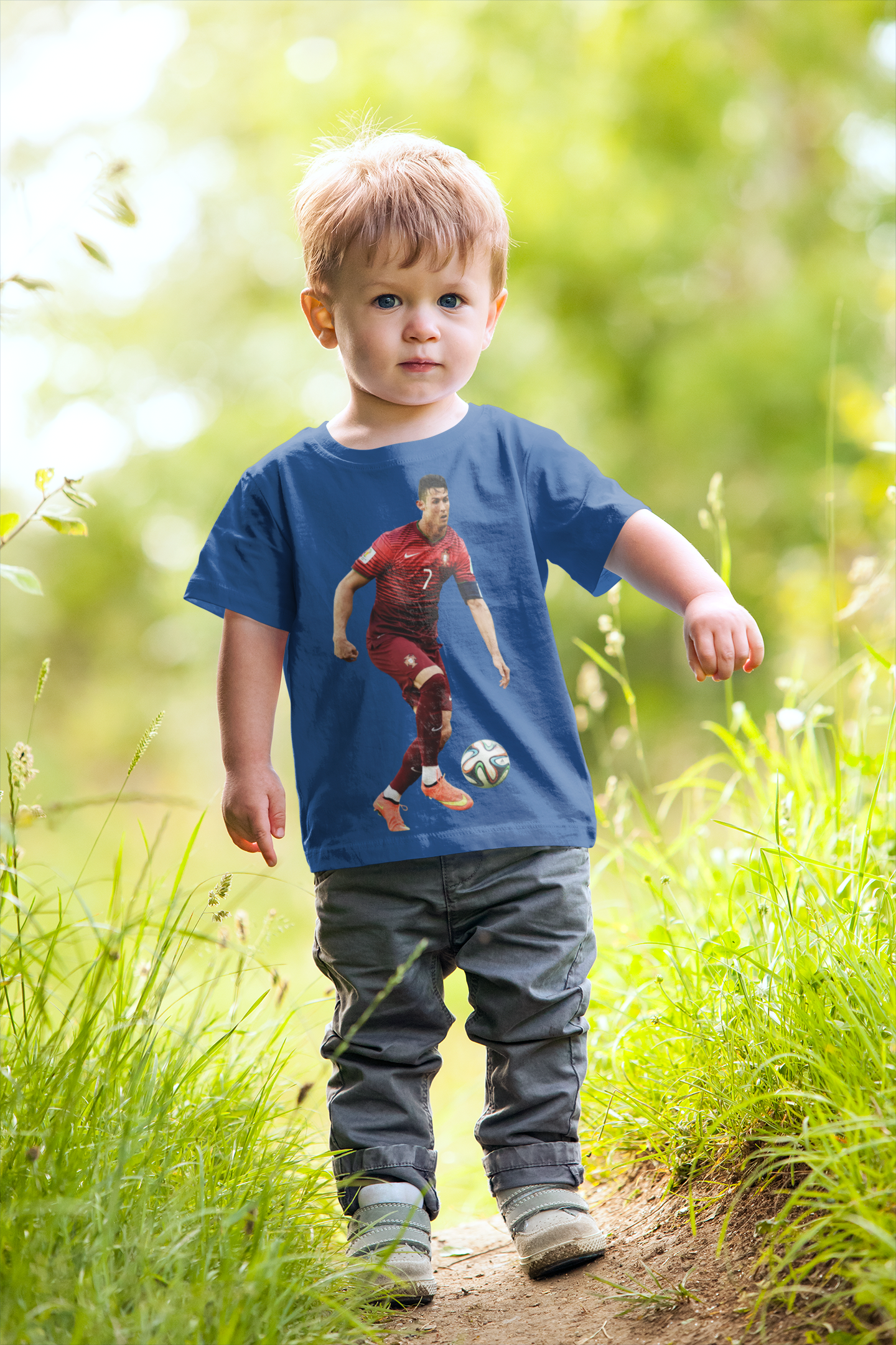 Ronaldo Half Sleeves T-Shirt for Boy-FunkyTeesClub