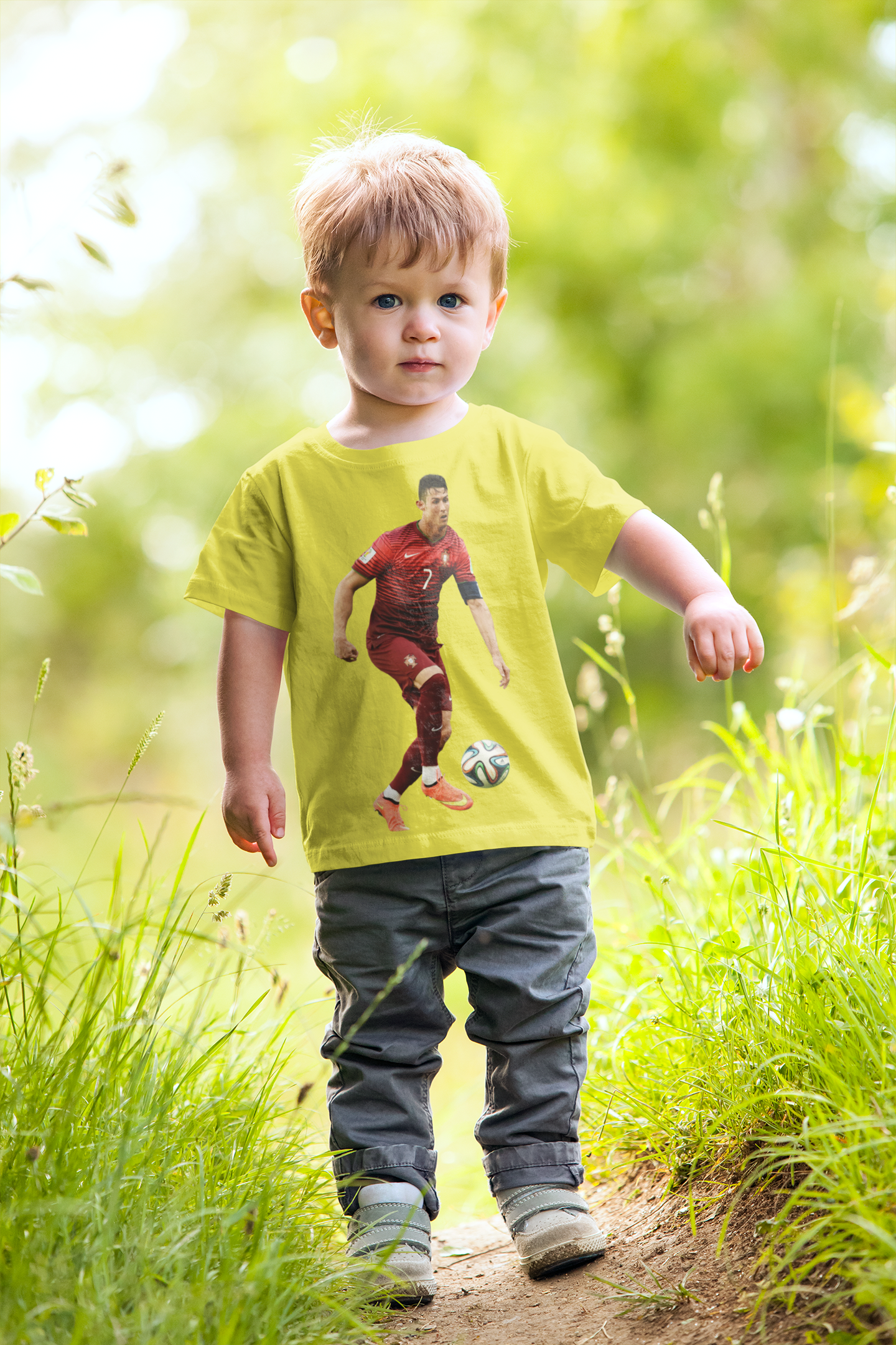 Ronaldo Half Sleeves T-Shirt for Boy-FunkyTeesClub