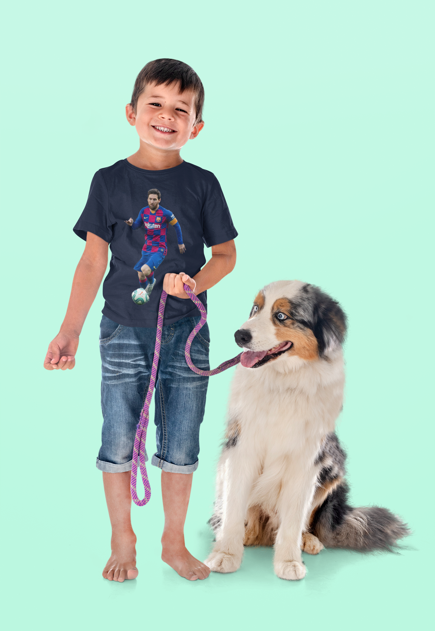 Messi Half Sleeves T-Shirt for Boy-FunkyTeesClub