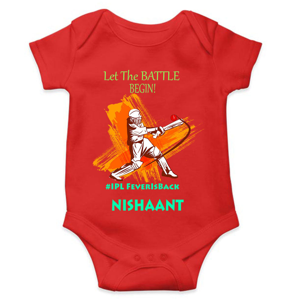 Custom Name IPL Fever Rompers for Baby Boy- FunkyTeesClub