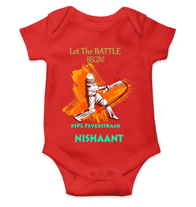 Custom Name IPL Fever Rompers for Baby Boy- FunkyTeesClub