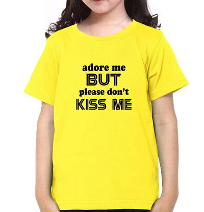 Adore Me But dont Kiss Me Half Sleeves T-Shirt For Girls -FunkyTeesClub