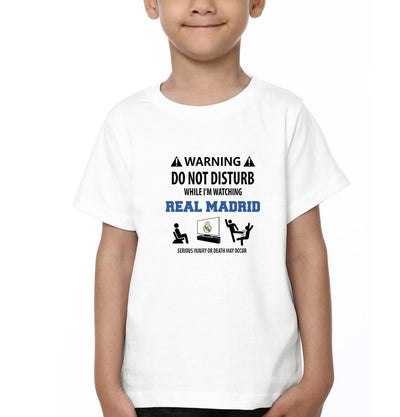 Warning Real Madrid Half Sleeves T-Shirt for Boy-FunkyTeesClub