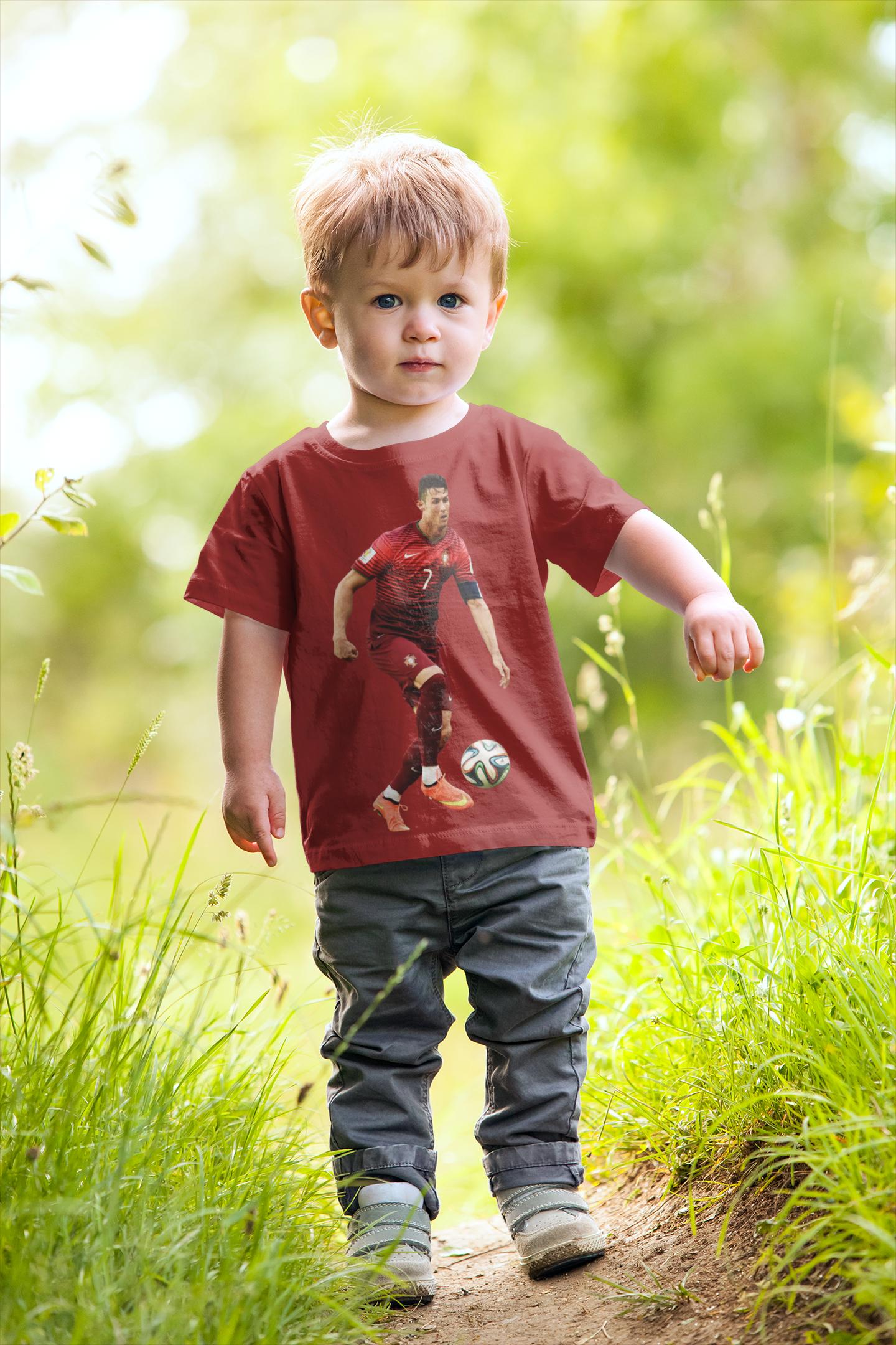 Ronaldo Half Sleeves T-Shirt for Boy-FunkyTeesClub