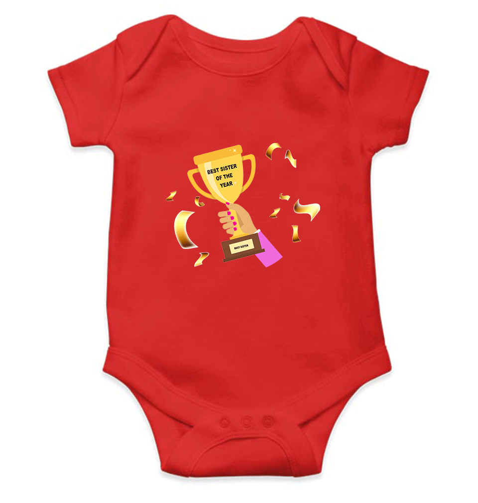 Best Sister Of The Year Rompers for Baby Girl- FunkyTeesClub