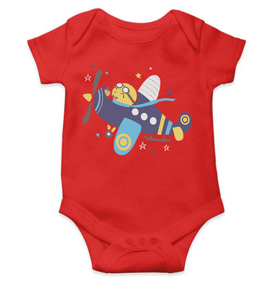 Jumbo Jet Cartoon Rompers for Baby Boy- FunkyTeesClub