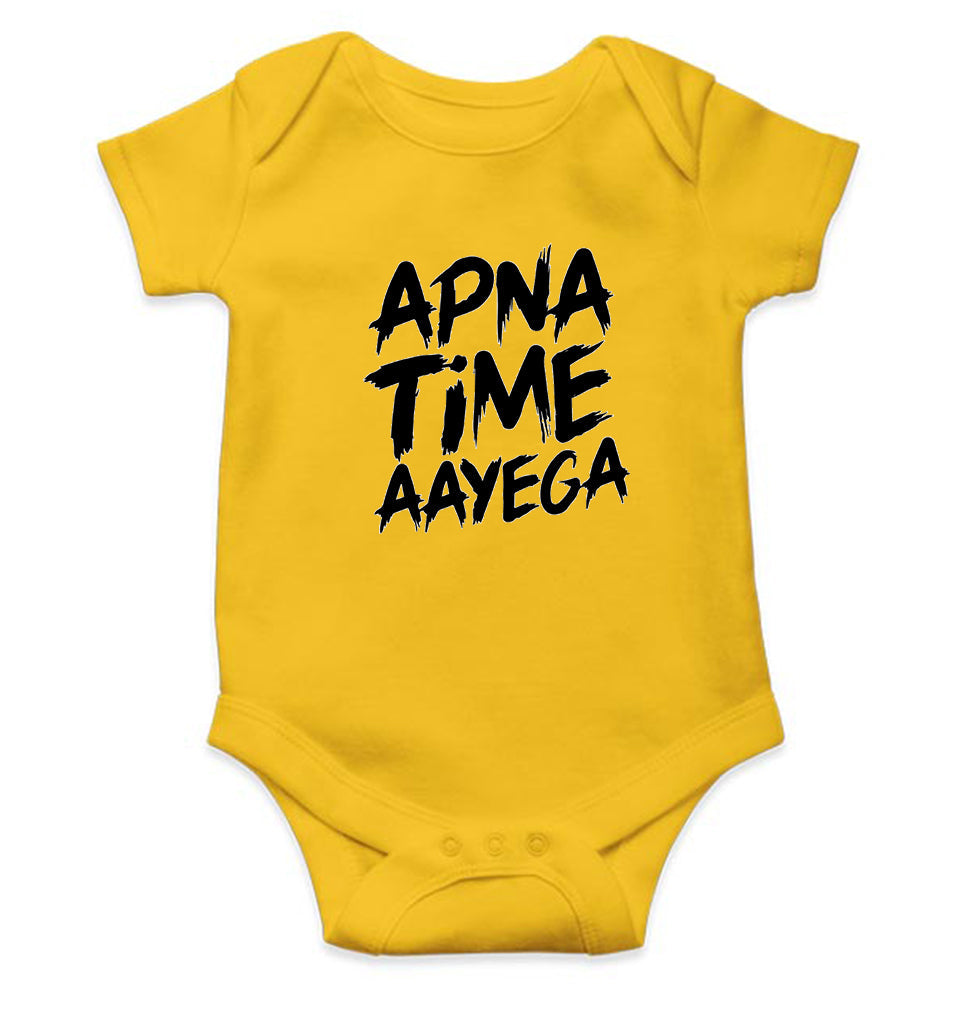Apna Time Aayega Rompers for Baby Girl- FunkyTeesClub