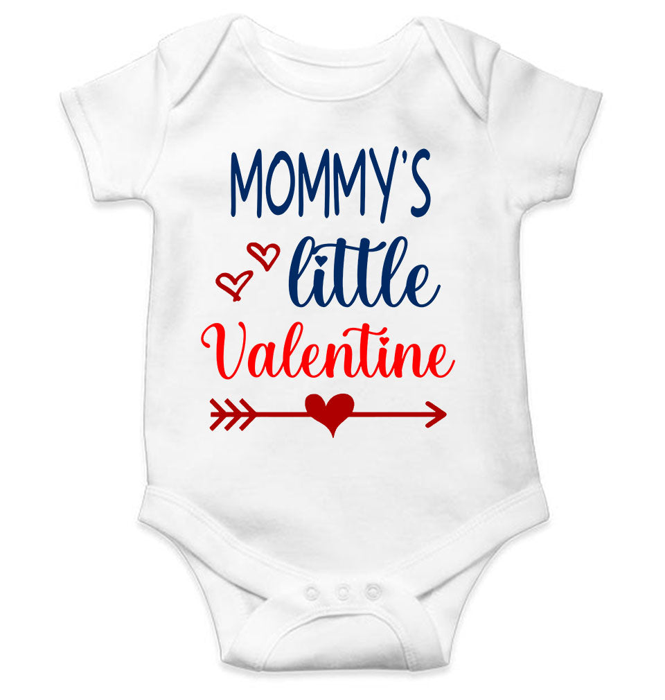 Mommys Little Valentine Rompers for Baby Girl- FunkyTeesClub