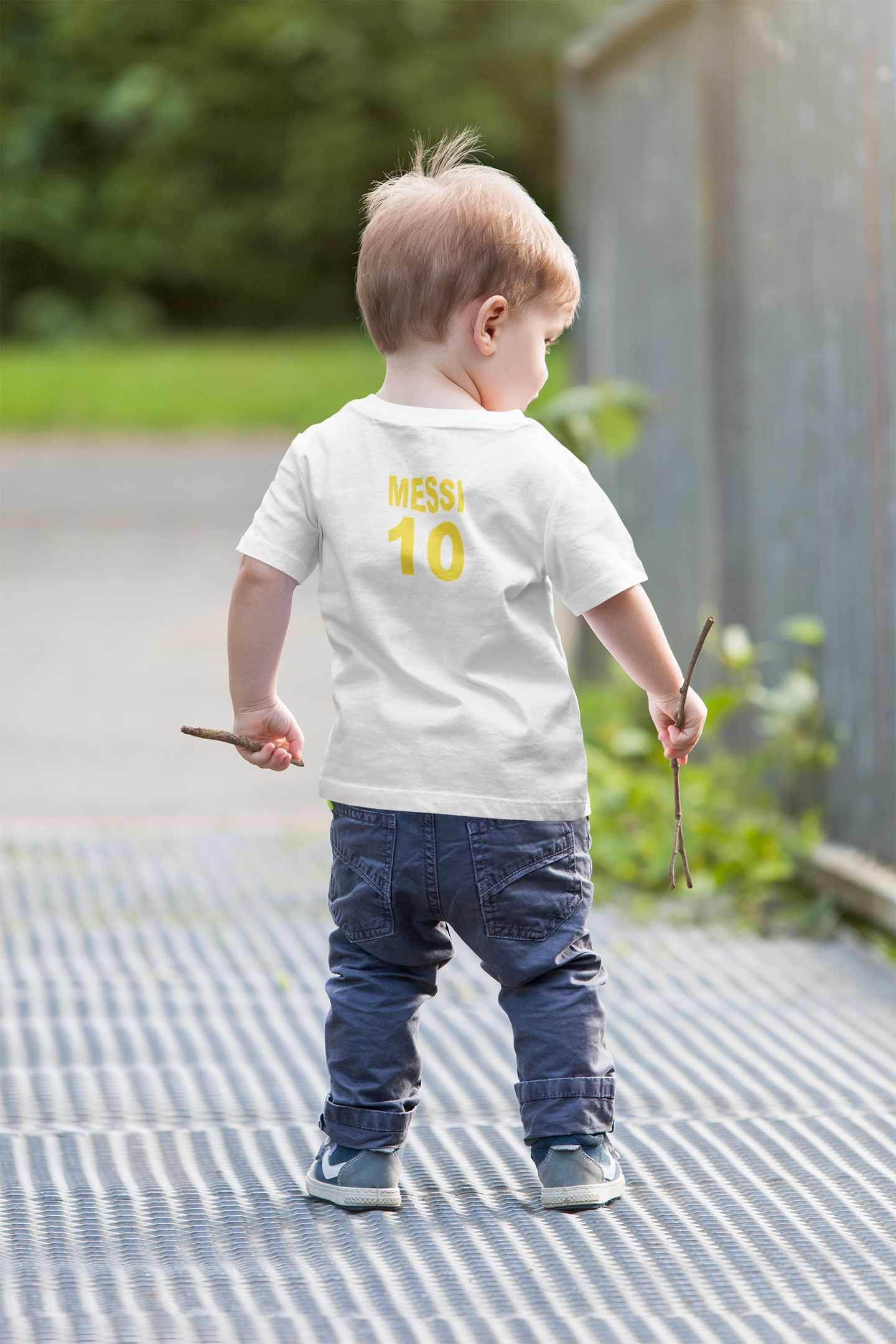 Messi 10 Half Sleeves T-Shirt for Boy-FunkyTeesClub