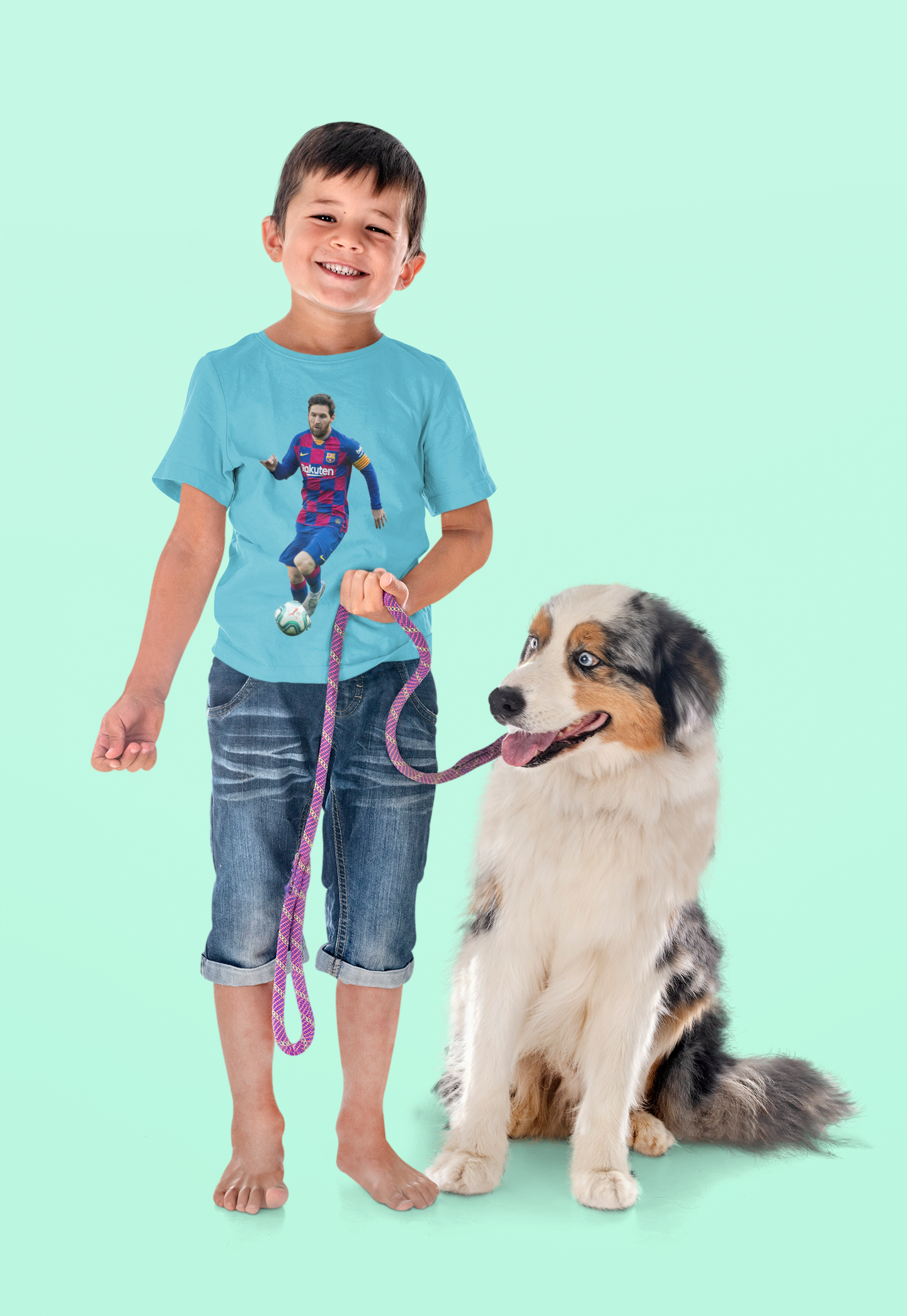 Messi Half Sleeves T-Shirt for Boy-FunkyTeesClub