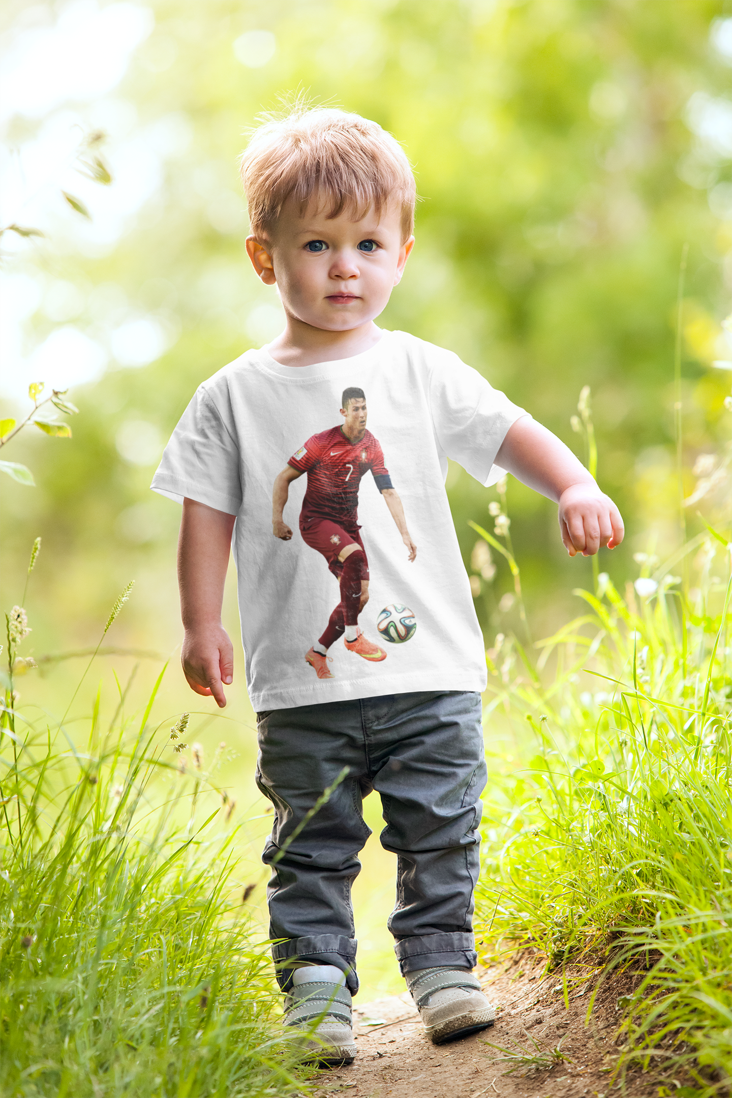 Ronaldo Half Sleeves T-Shirt for Boy-FunkyTeesClub