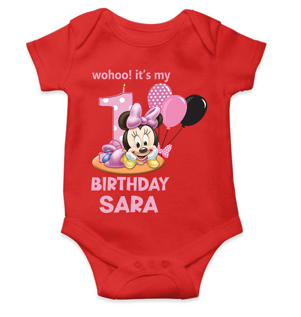 Custom Name Its My First Birthday Rompers for Baby Girl- FunkyTeesClub