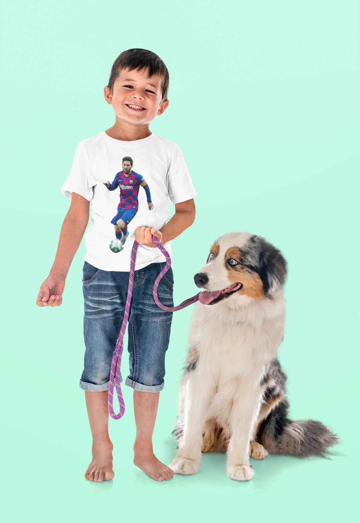 Messi Half Sleeves T-Shirt for Boy-FunkyTeesClub