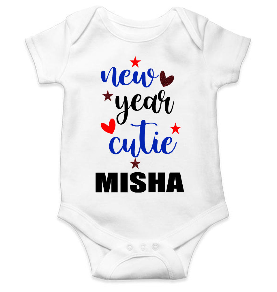 Customized Name New Year Cutie Rompers for Baby Girl- FunkyTeesClub