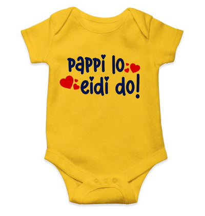 Pappi Lo Eidi do Eid Rompers for Baby Girl- FunkyTeesClub
