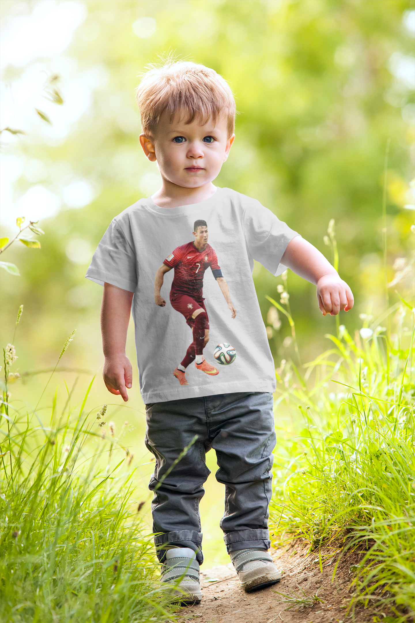 Ronaldo Half Sleeves T-Shirt for Boy-FunkyTeesClub