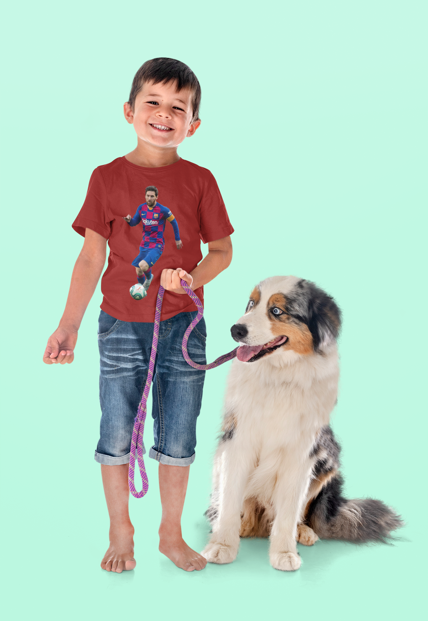 Messi Half Sleeves T-Shirt for Boy-FunkyTeesClub