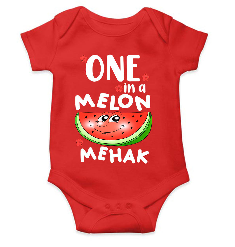Custom Name Happy One Year Birthday Rompers for Baby Girl- FunkyTeesClub