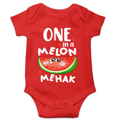 Custom Name Happy One Year Birthday Rompers for Baby Girl- FunkyTeesClub