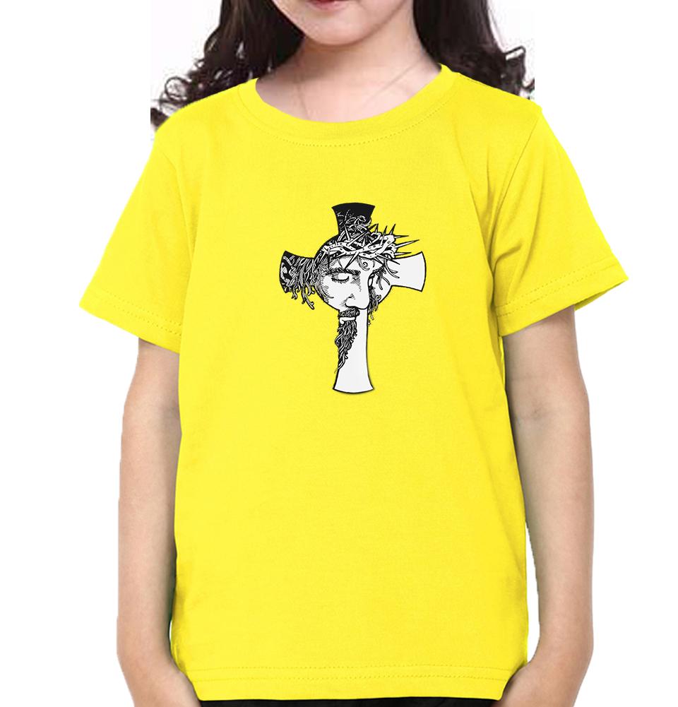 Jesus Half Sleeves T-Shirt For Girls -FunkyTeesClub