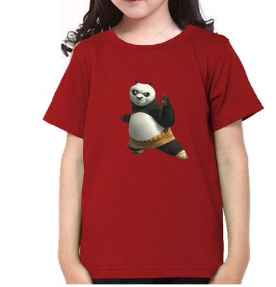 Kung Fu Panda Half Sleeves T-Shirt For Girls -FunkyTeesClub